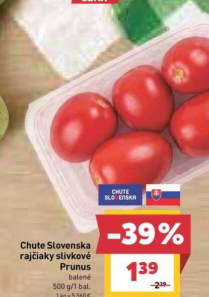 Chute Slovenska rajčiaky slivkové Prunus balené 500 g/1 bal. 