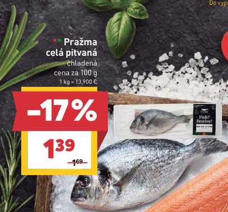 Pražma celá pitvaná chladená cena za 100 g 