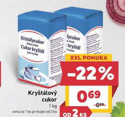 Kryštálový cukor 1 kg  v akcii