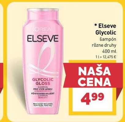 Elseve Glycolic šampón rôzne druhy 400 ml