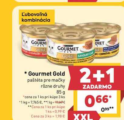Gourmet Gold paštéta pre mačky rôzne druhy 85g 
