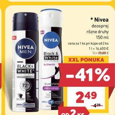 Nivea deosprej rôzne druhy 150 ml