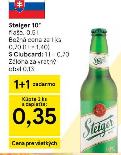Steiger 10° fľaša, 0,5l v akcii