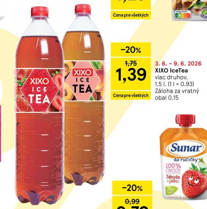 XIXO IceTea viac druhov, 1,5 l