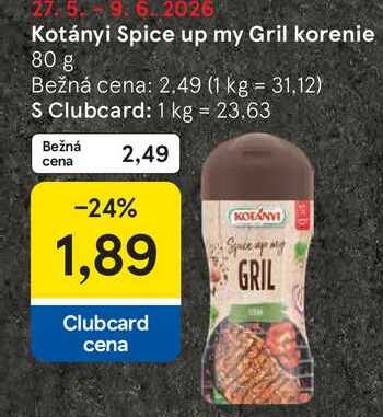Kotányi Spice up my Gril korenie 80 g