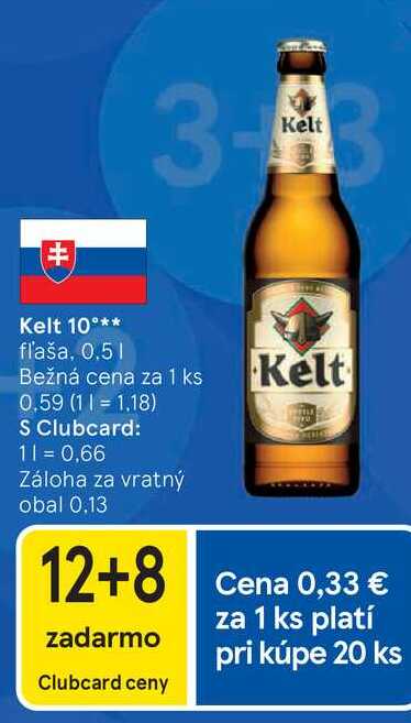 Kelt 10° fľaša, 0.5l