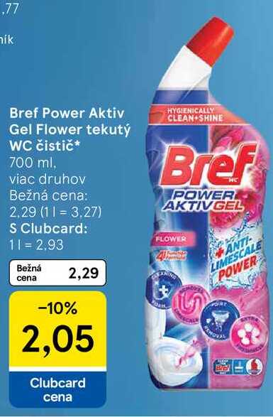 Bref Power Aktiv Gel Flower tekutý WC čistič 700 ml