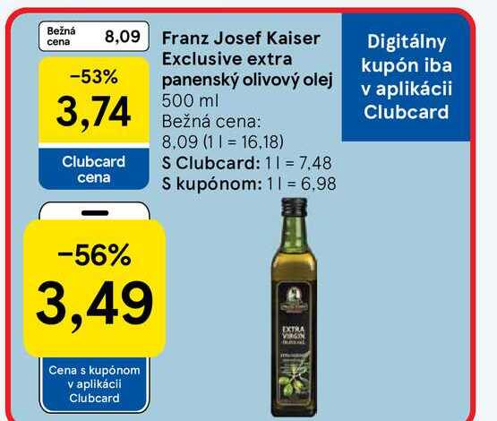 Franz Josef Kaiser Exclusive extra panenský olivový olej 500 ml 