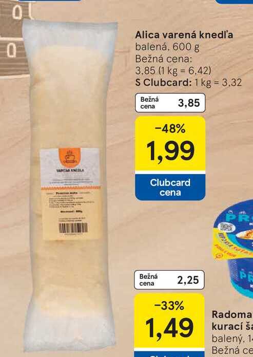 Alica varená knedľ'a balená, 600 g
