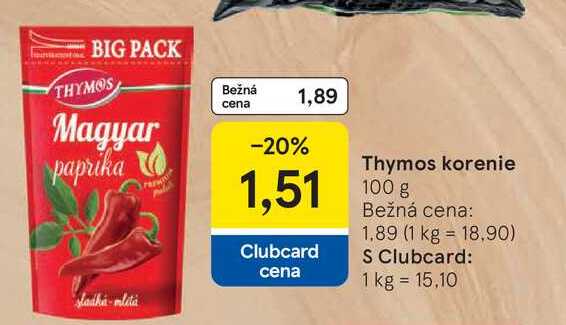 Thymos korenie 100g