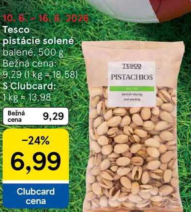Tesco pistácie solené balené, 500 g