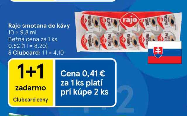 Rajo smotana do kávy 10 × 9.8 ml  v akcii