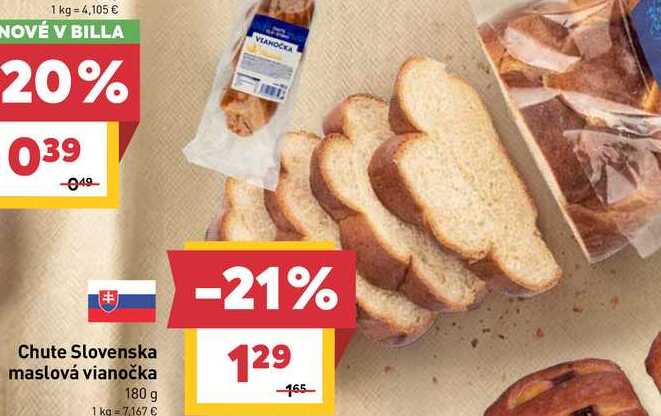 Chute Slovenska maslová vianočka 180 g