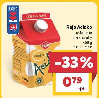 Rajo Acidko ochutené rôzne druhy 450 g
