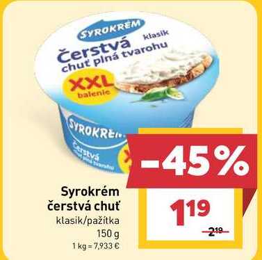 Syrokrém čerstvá chuť klasik/pažítka 150 g