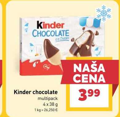 Kinder chocolate multipack 4 x 38 g