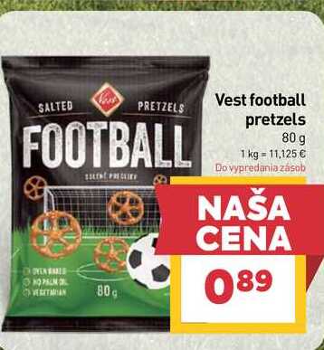 Vest football pretzels 80 g