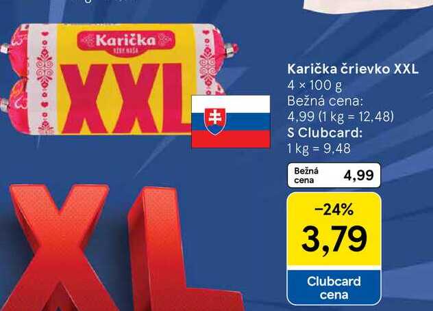 Karička črievko XXL 4 × 100 g