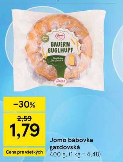 Jomo bábovka gazdovská 400 g