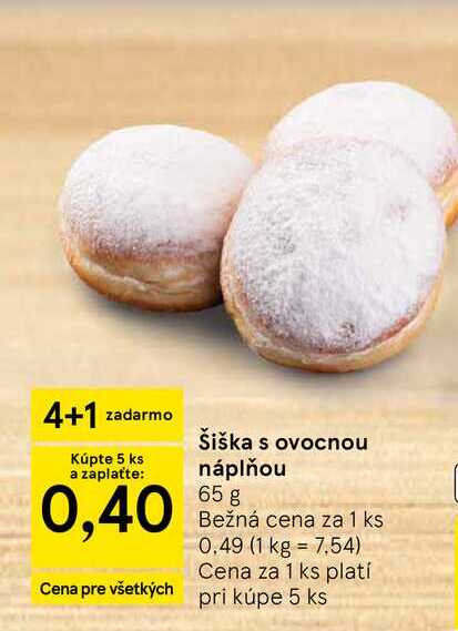 Šiška s ovocnou náplňou 65 g