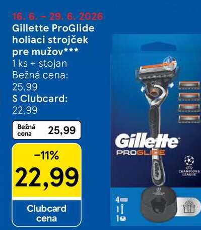Gillette ProGlide holiaci strojček pre mužov 1 ks + stojan