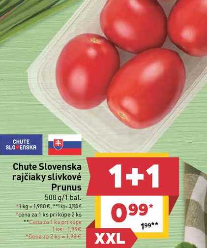 Chute Slovenska rajčiaky slivkové Prunus 500 g/1 bal. 