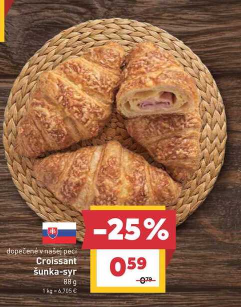 Croissant šunka-syr 88 g