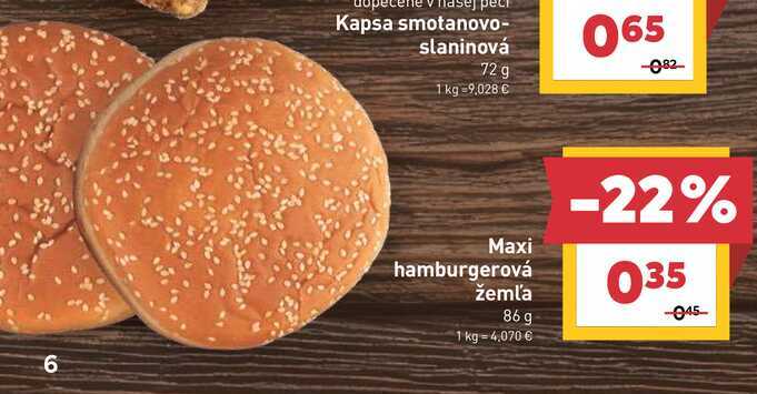 Maxi hamburgerová žemľa 86 g