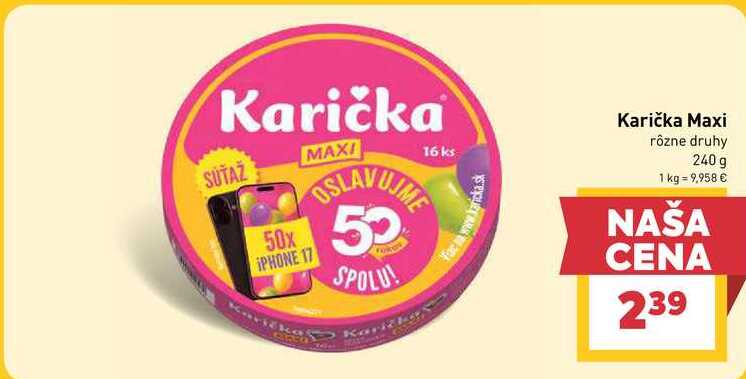 Karička Maxi rôzne druhy 240 g