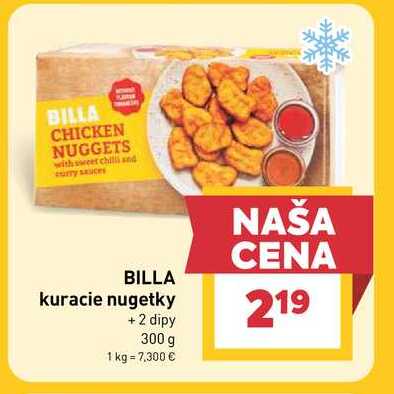 BILLA kuracie nugetky + 2 dipy 300 g 