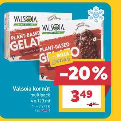 Valsoia kornút multipack 4 x 120 ml