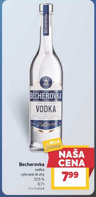 Becherovka vodka 37,5% 0,7l v akcii