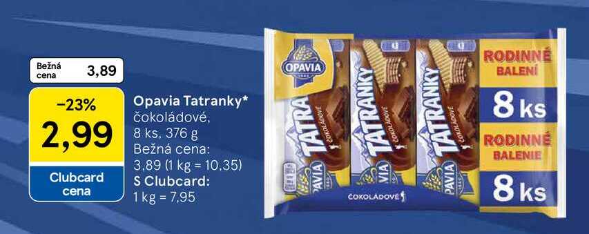 Opavia Tatranky čokoládové, 8 ks