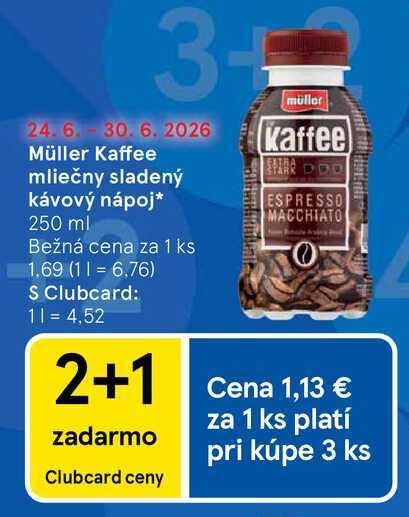 Müller Kaffee mliečny sladený kávový nápoj 250 ml 