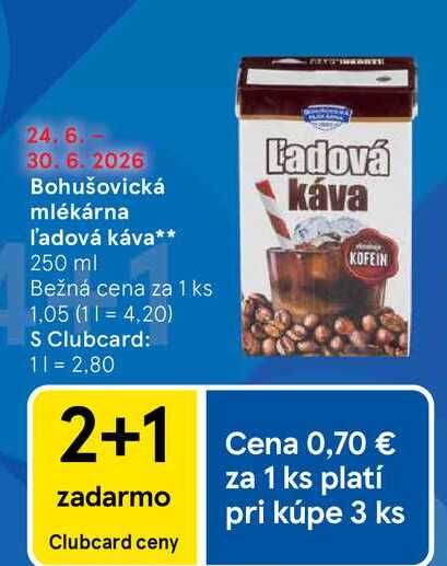 Bohušovická mlékárna ľadová káva 250 ml 