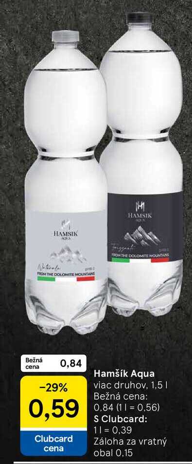 Hamšík Aqua viac druhov, 1,5 l