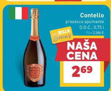 Contello prosecco spumante D.O.C., 0,75 L