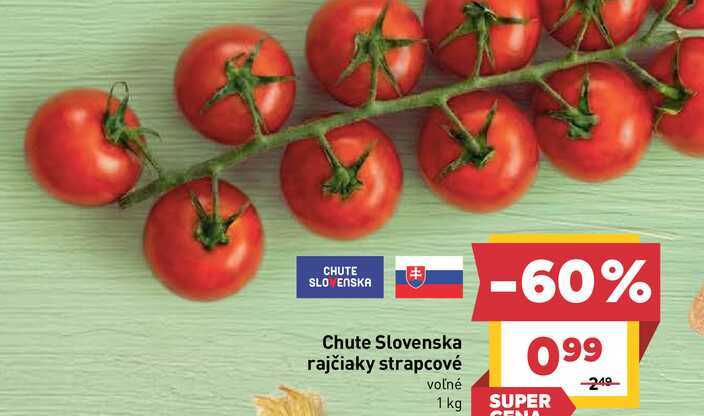 Chute Slovenska rajčiaky strapcové voľné 1 kg