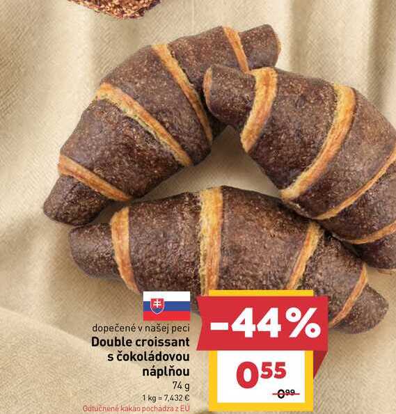Double croissant s čokoládovou náplňou 74 g