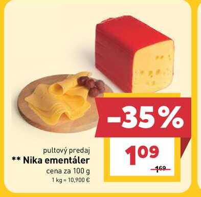 Nika ementáler cena za 100 g