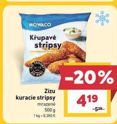 Zizu kuracie stripsy mrazené 500 g