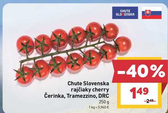 Chute Slovenska rajčiaky cherry Čerinka, Tramezzino, DRC 250 g 