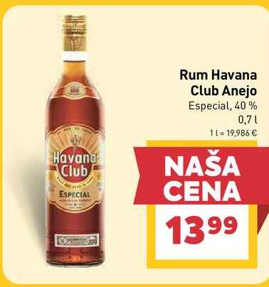 Havana Club Anejo Especial, 40% 0,7L