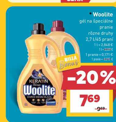 Woolite gél na špeciálne pranie rôzne druhy 2,7 L/45 praní