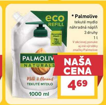 Palmolive tekuté mydlo náplň 1L