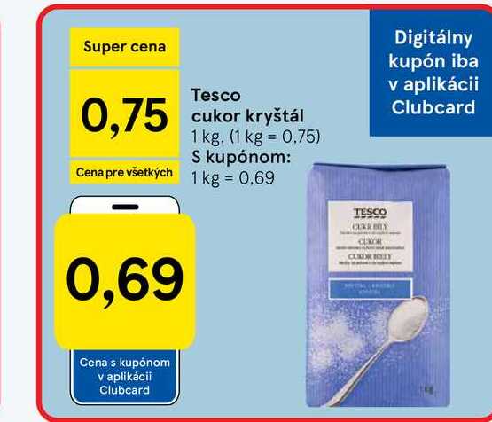 Tesco cukor kryštál 1 kg