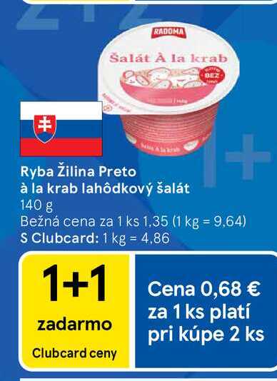 Ryba Žilina Preto à la krab lahôdkový šalát 140 g 
