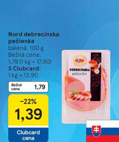 Nord debrecínska pečienka balená, 100 g 