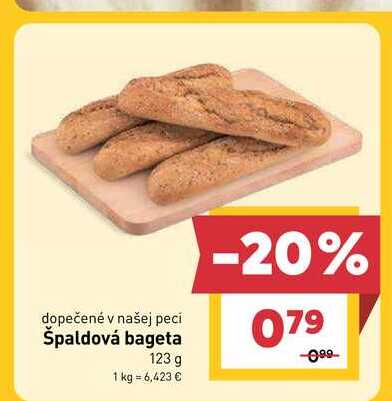 Špaldová bageta 123 g