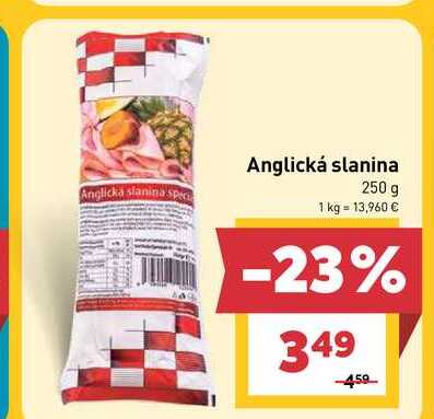 Anglická slanina 250 g